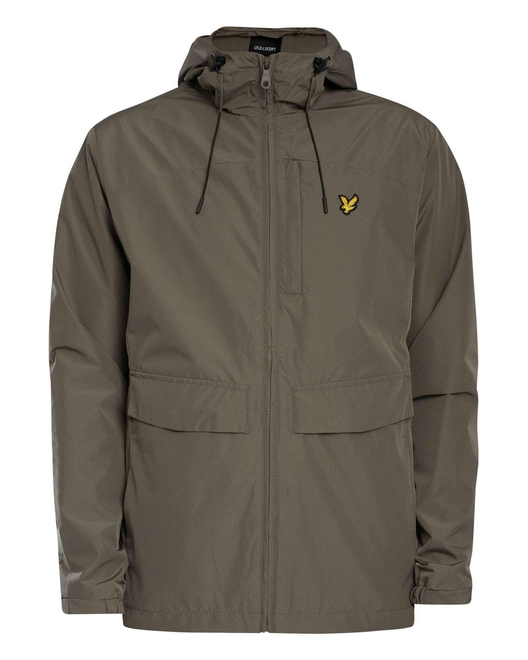 Lyle & Scott Gray Lightweight Hooded Zip Through Jacket for men