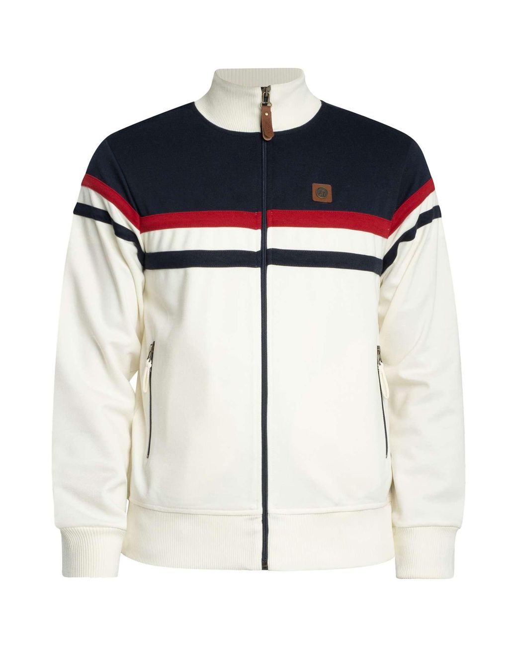 Trojan Blue Panel Stripe Track Jacket for men