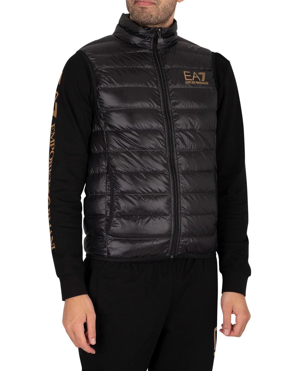 black ea7 bodywarmer