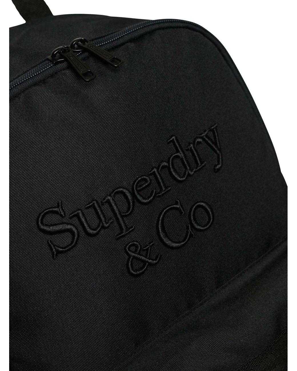 Superdry Black Company Logo Backpack