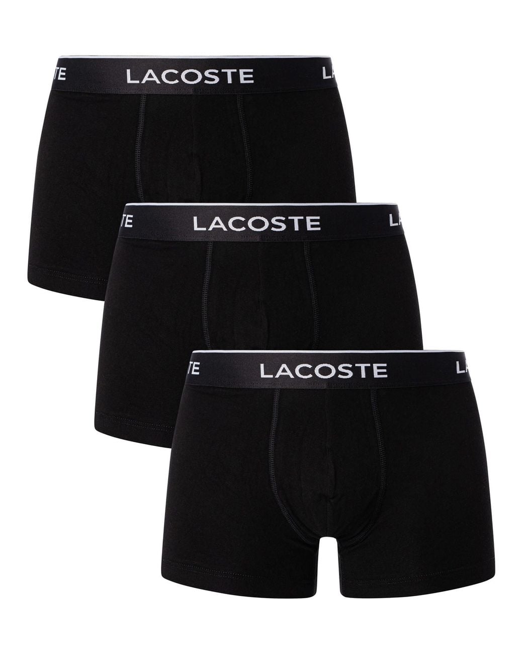 Lacoste Black Boxer Briefs 3-pack Motion Classic for men