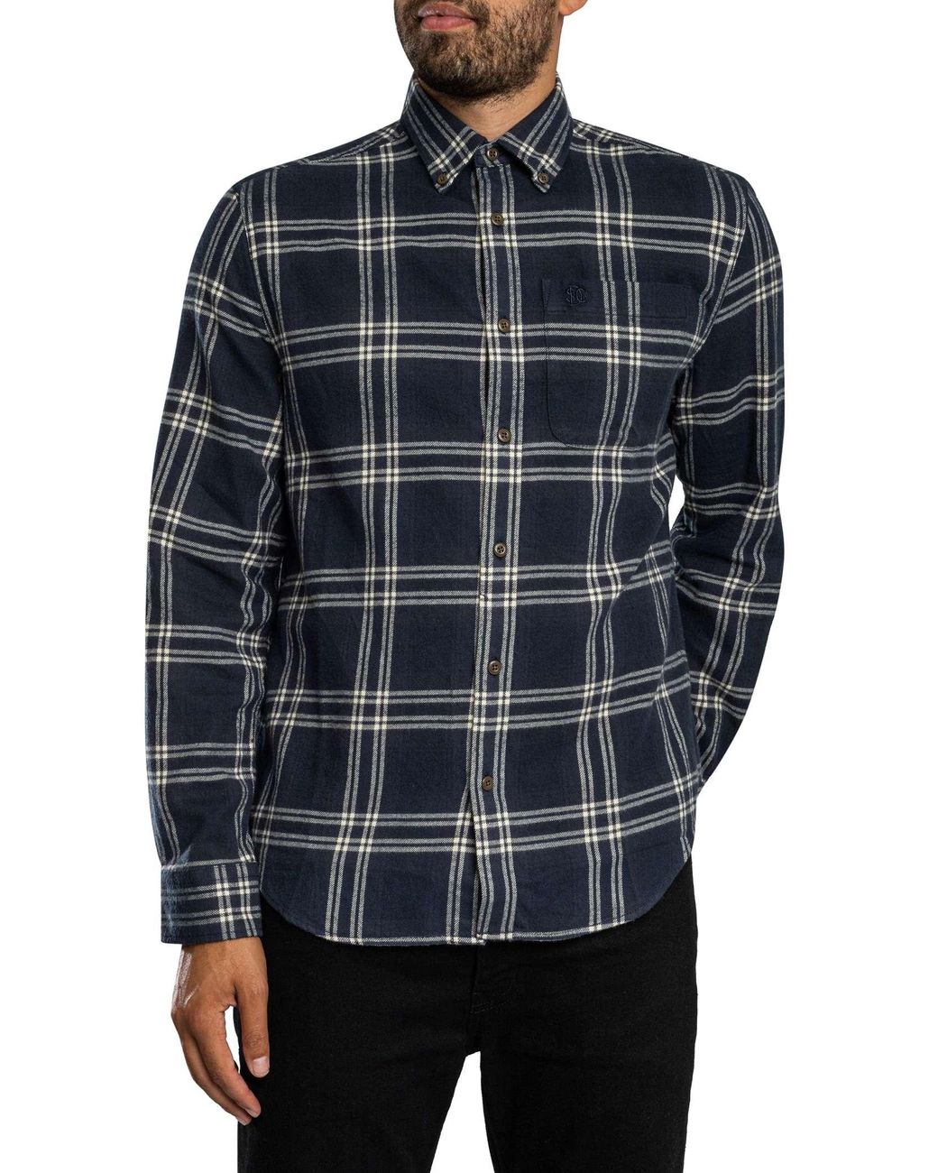 Superdry Blue Cotton Lumberjack Shirt for men