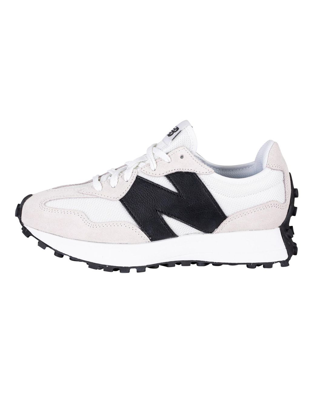New Balance White 327 Suede Trainers for men