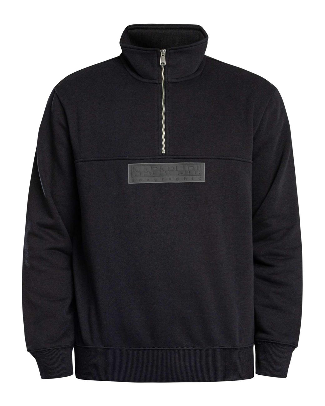 Napapijri Blue Box Logo 1/4 Zip Sweatshirt for men