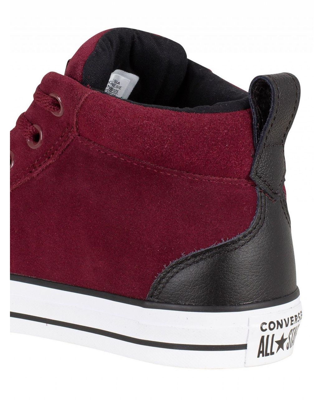 Converse Dark Burgundy/black/white Ct All Star Street Suede Trainers in Red  for Men | Lyst