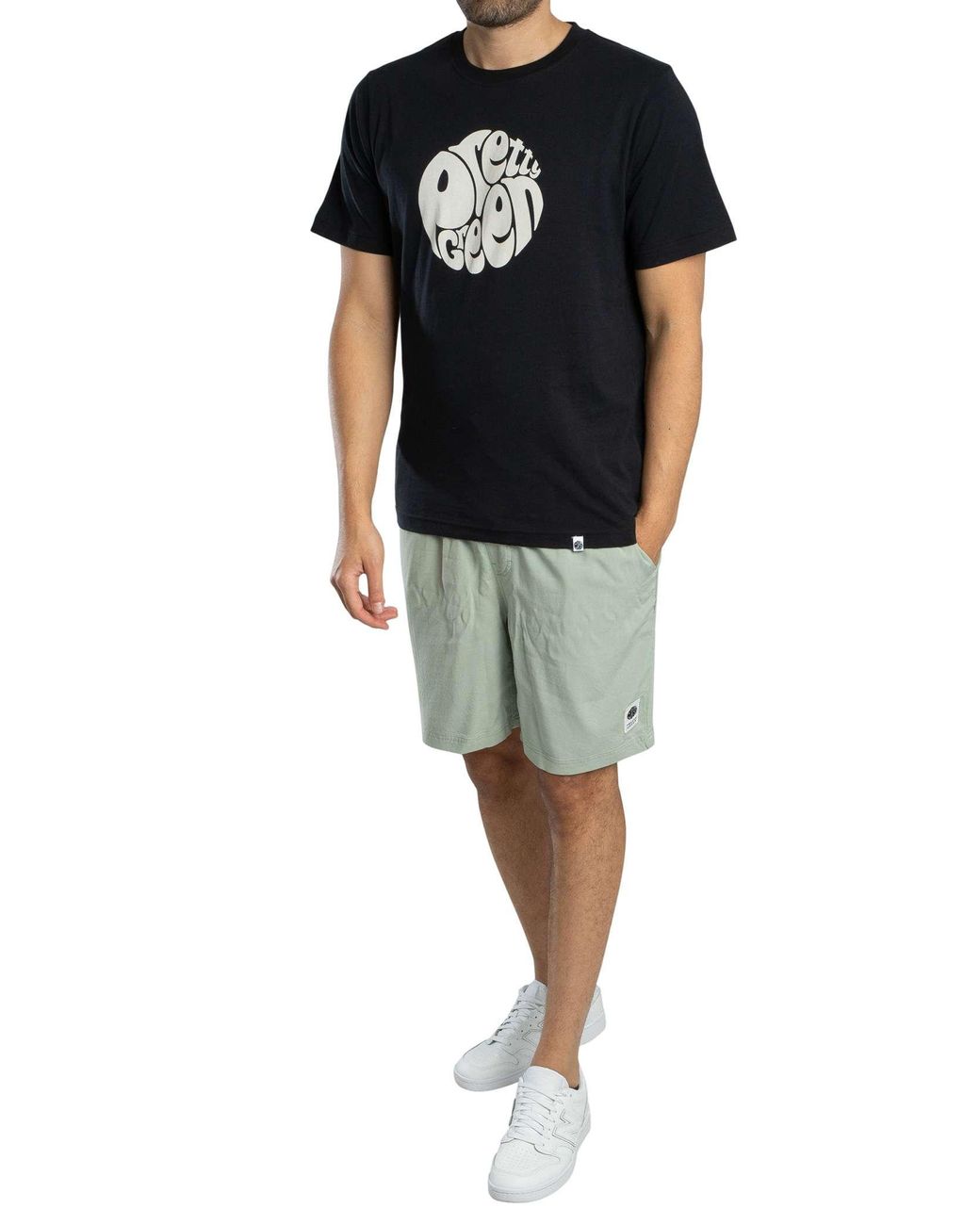 Pretty Green Blue Islington Rayon Shorts for men