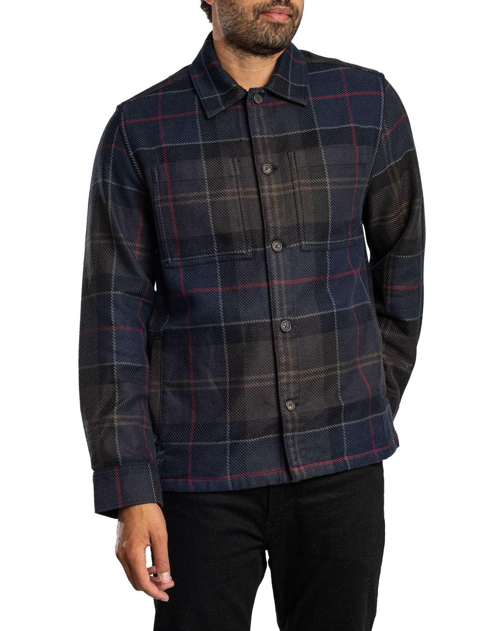 Barbour Blue Tartan Overshirt for men