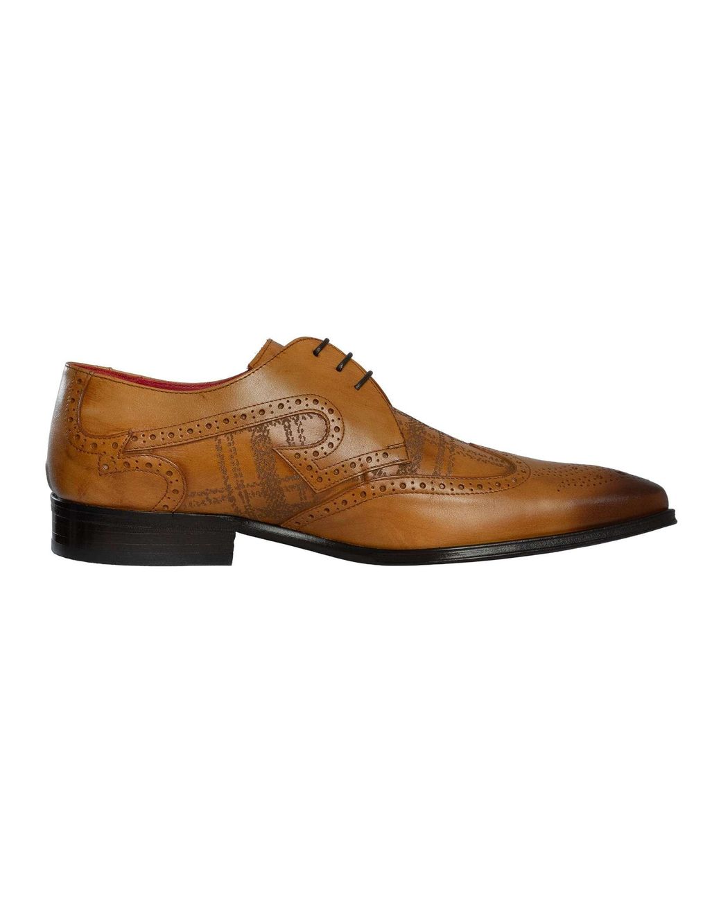Jeffery West Brown Scottish Leather Derby Shoes for men