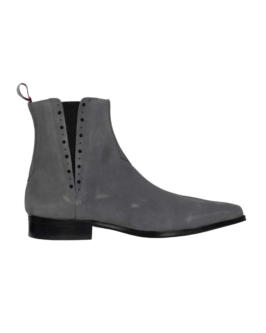 Jeffery West Gray Suede Chelsea Boots for men