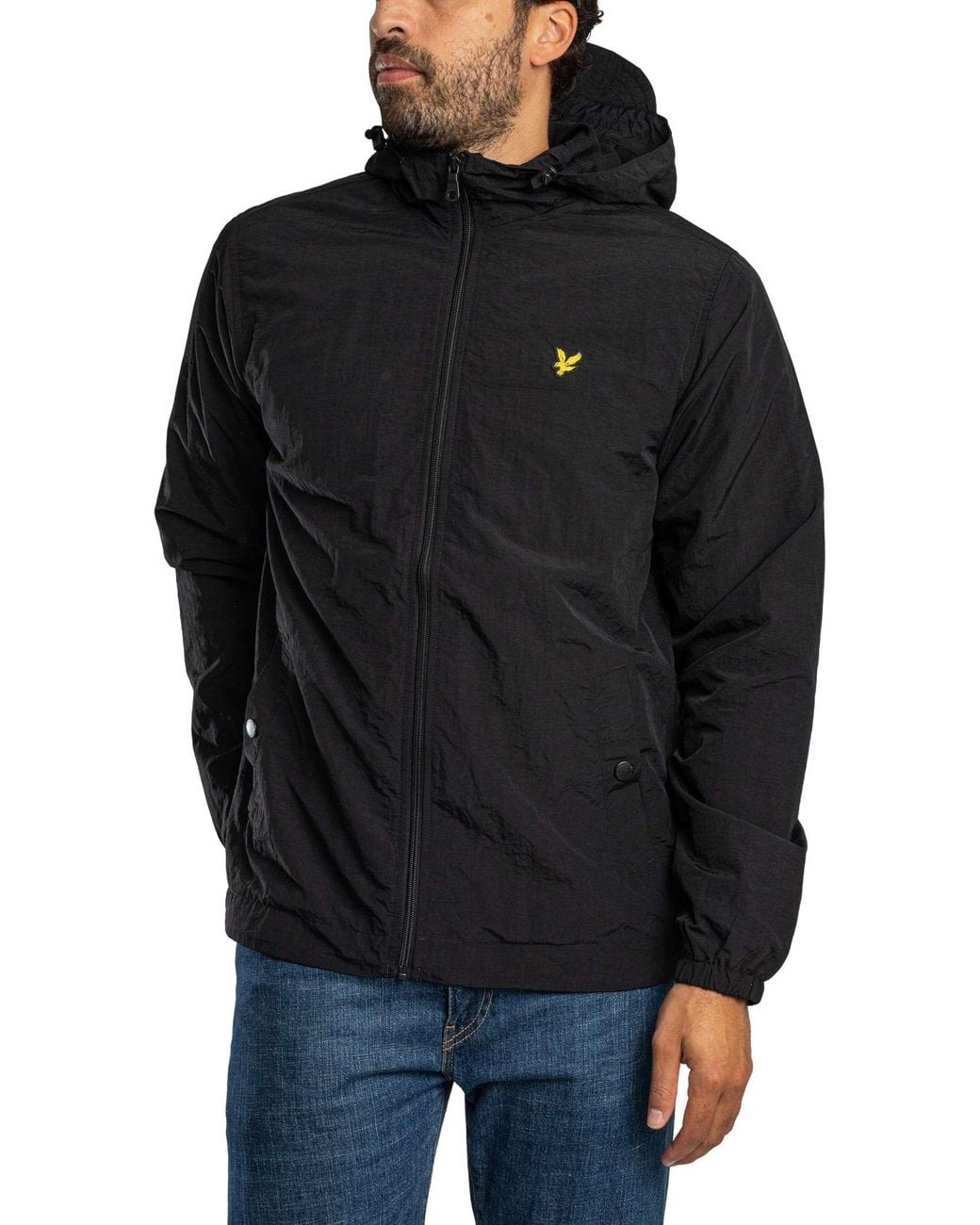 Lyle & Scott Black Zip Through Jacket for men