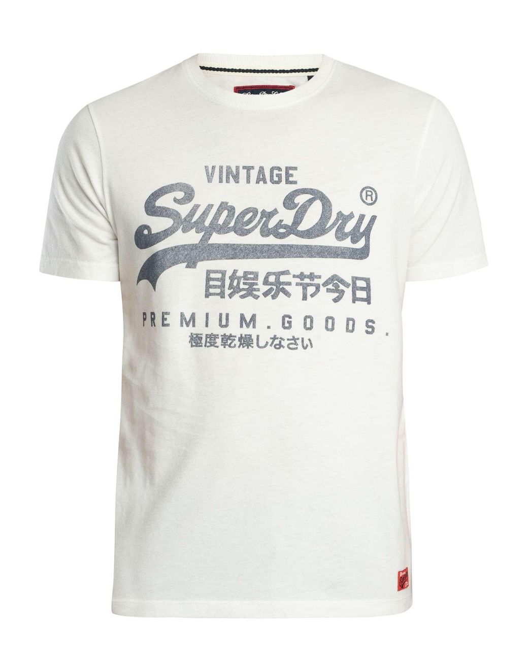 Superdry White Vintage Logo Classic T-Shirt for men