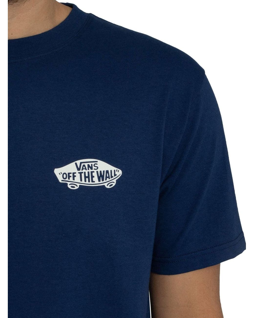 Vans Blue Double Standard Back Logo T-Shirt for men