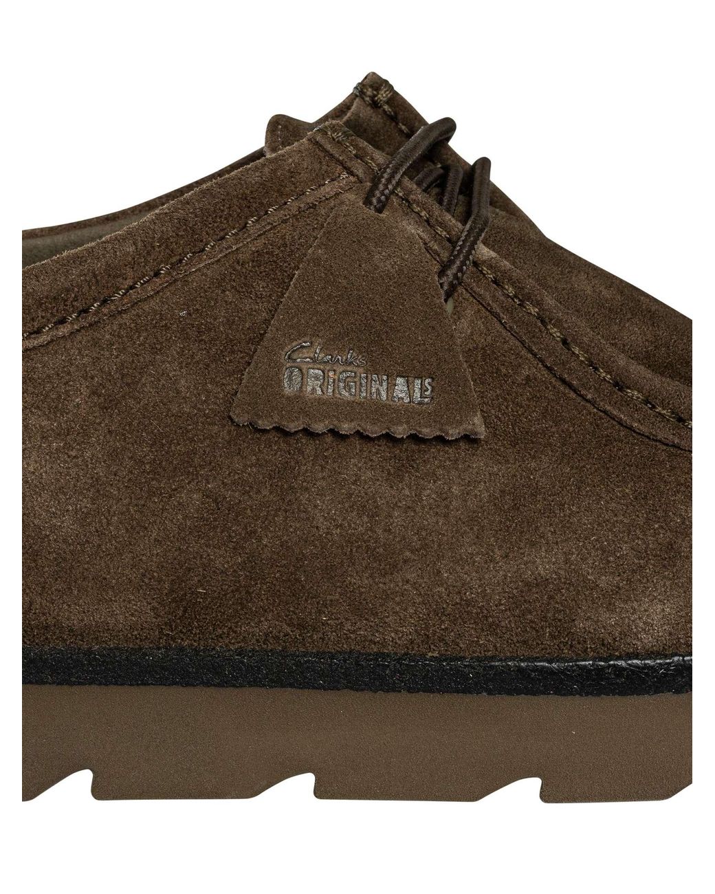 Clarks Brown Meare Walla Suede Shoes for men