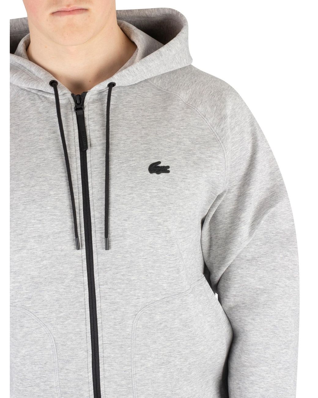 Lacoste Motion Zip Hoodie in Grey for Men | Lyst UK