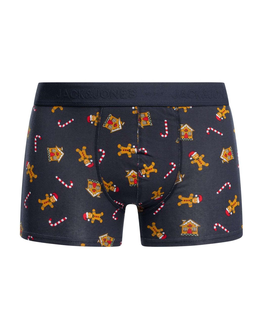 Jack & Jones Blue Xmas Check Socks & Trunk Gift Box for men