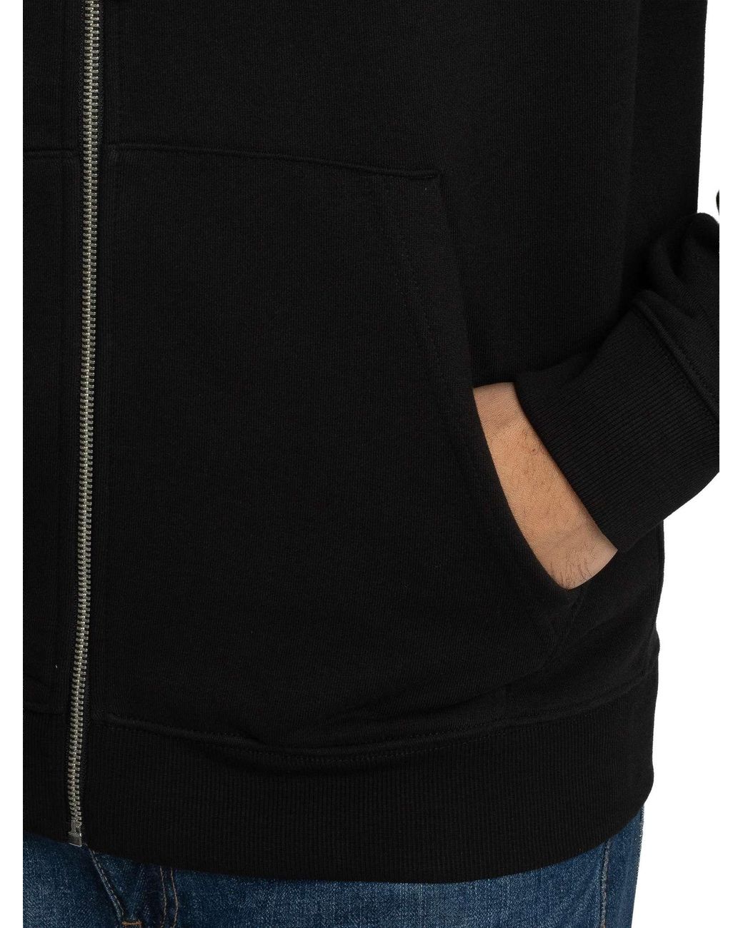 HUGO Black Dapozip Zip Hoodie for men
