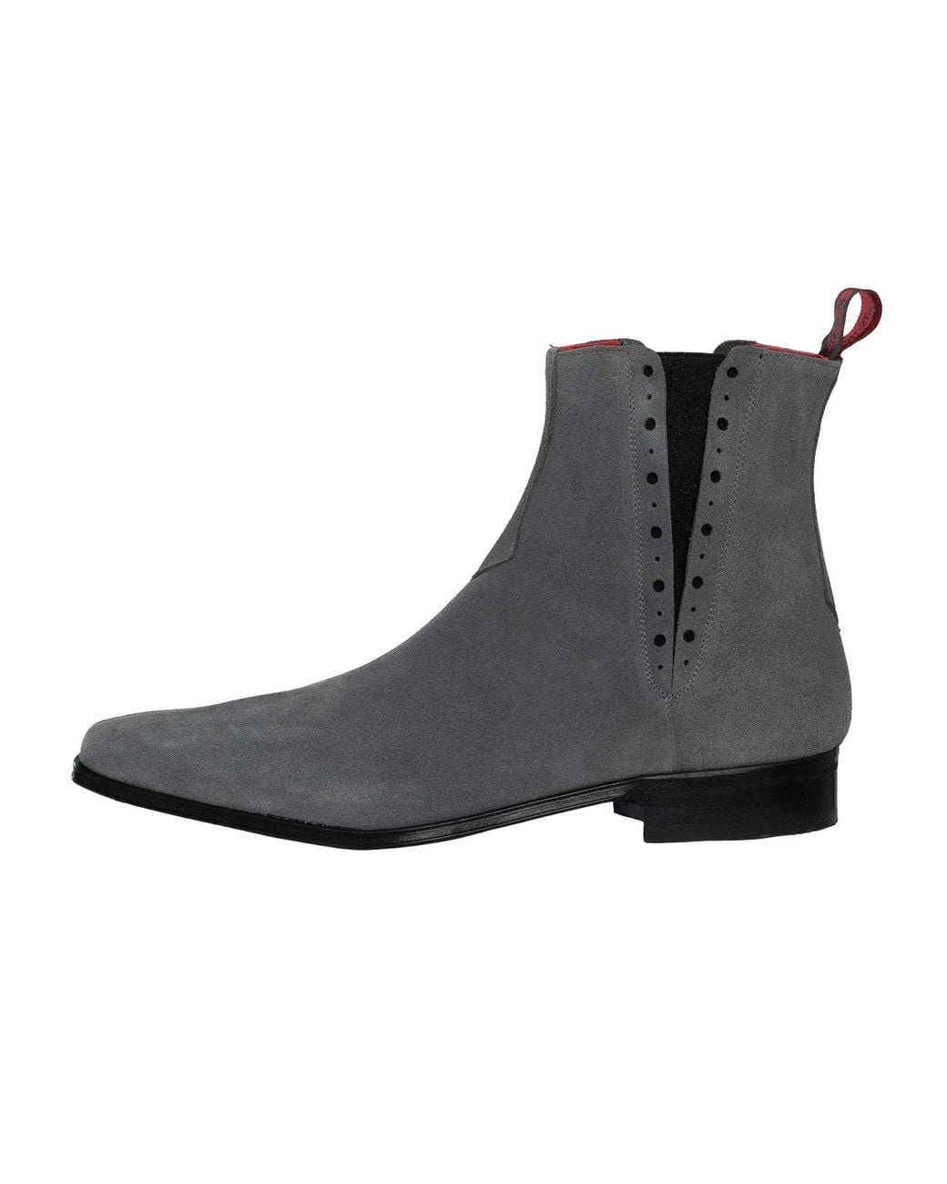 Jeffery West Gray Suede Chelsea Boots for men