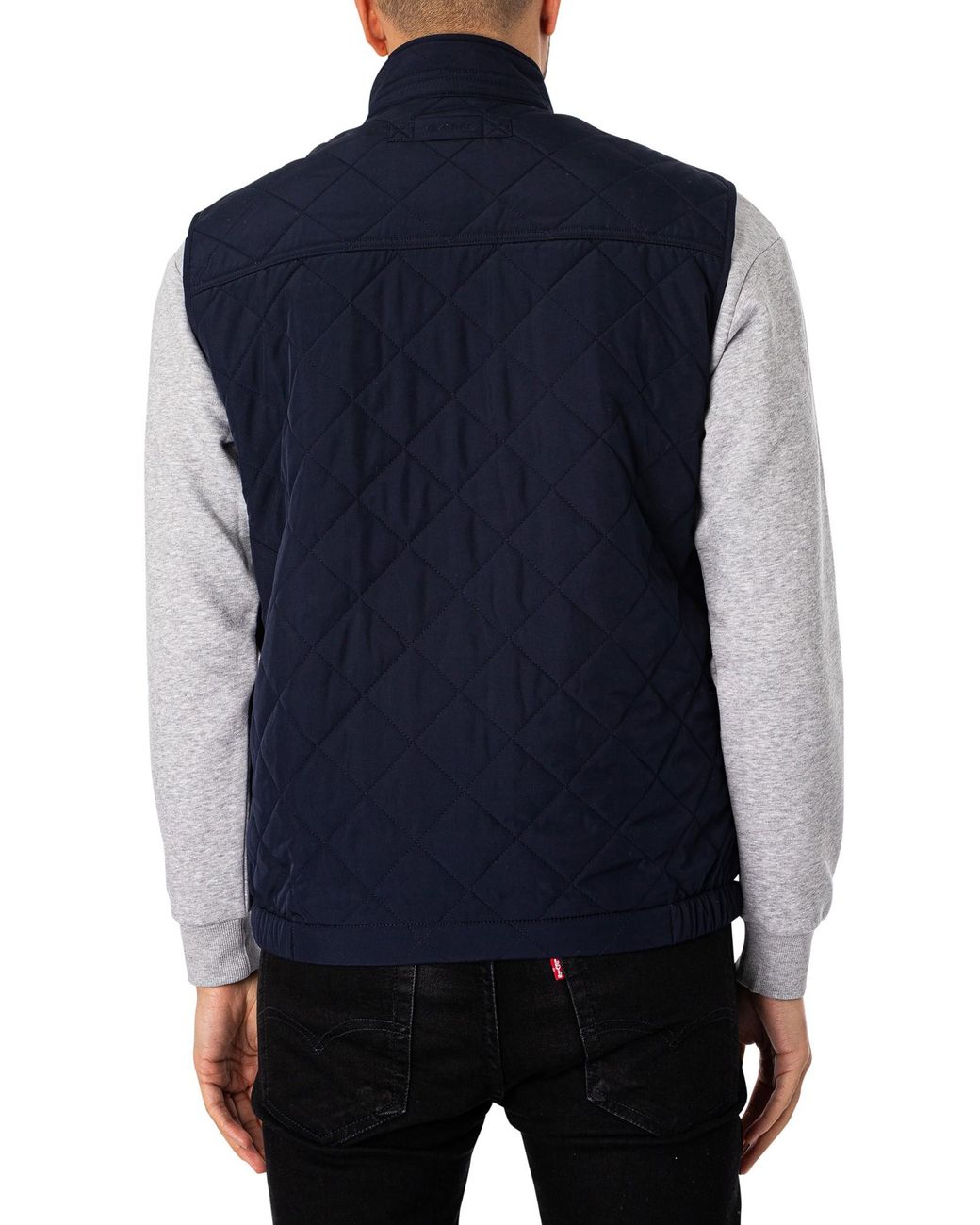 Gant Blue Quilted Windcheater Gilet for men