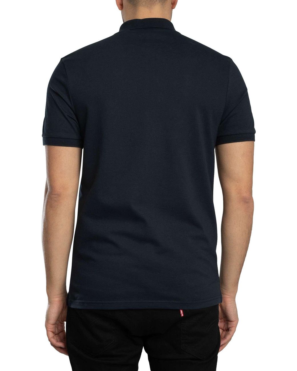 Lyle & Scott Black Check Panelled Polo Shirt for men