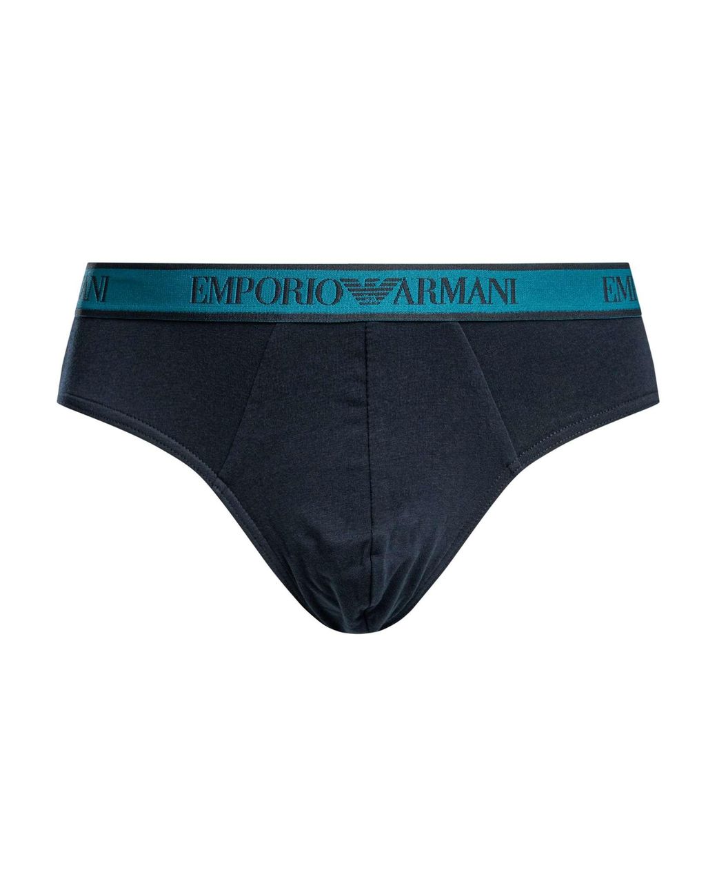 Emporio Armani Blue 3 Pack Cotton Stretch Briefs for men