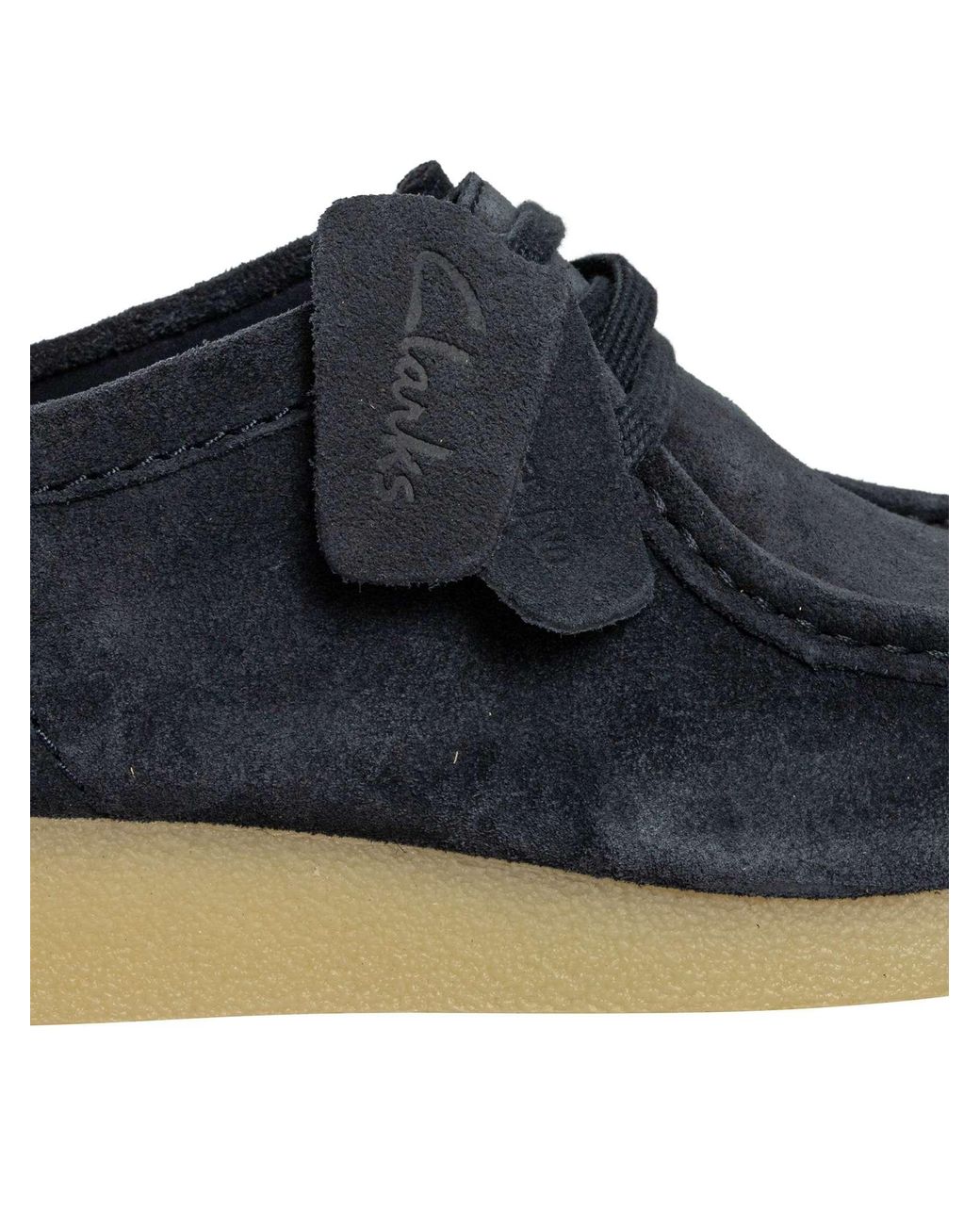 Clarks Blue Wallabee Evo Suede Shoes for men