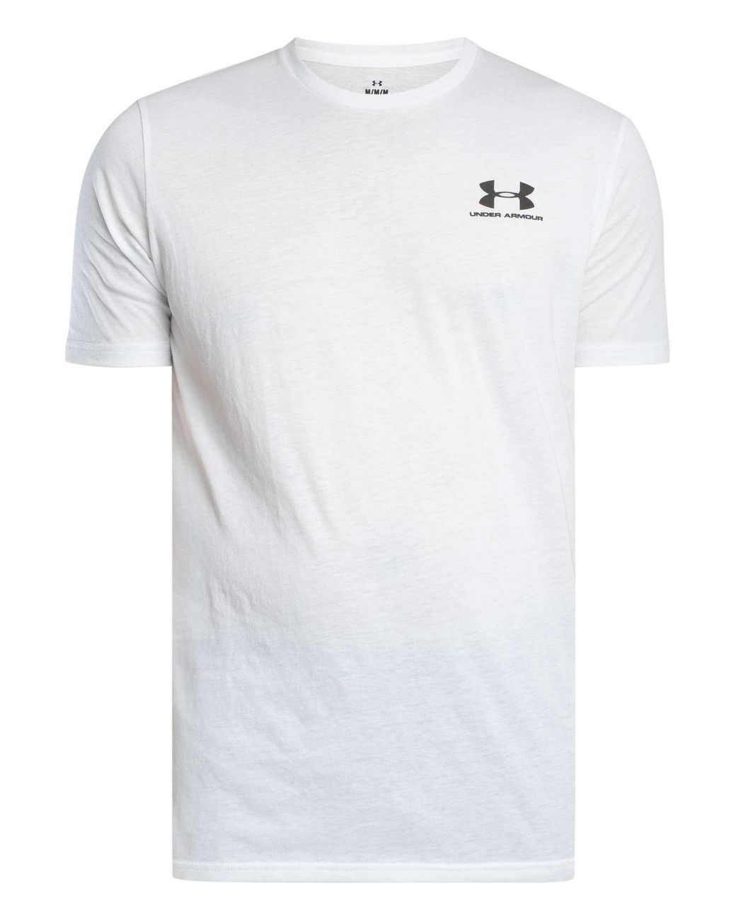 Under Armour White Loose Left Chest Logo T-Shirt for men