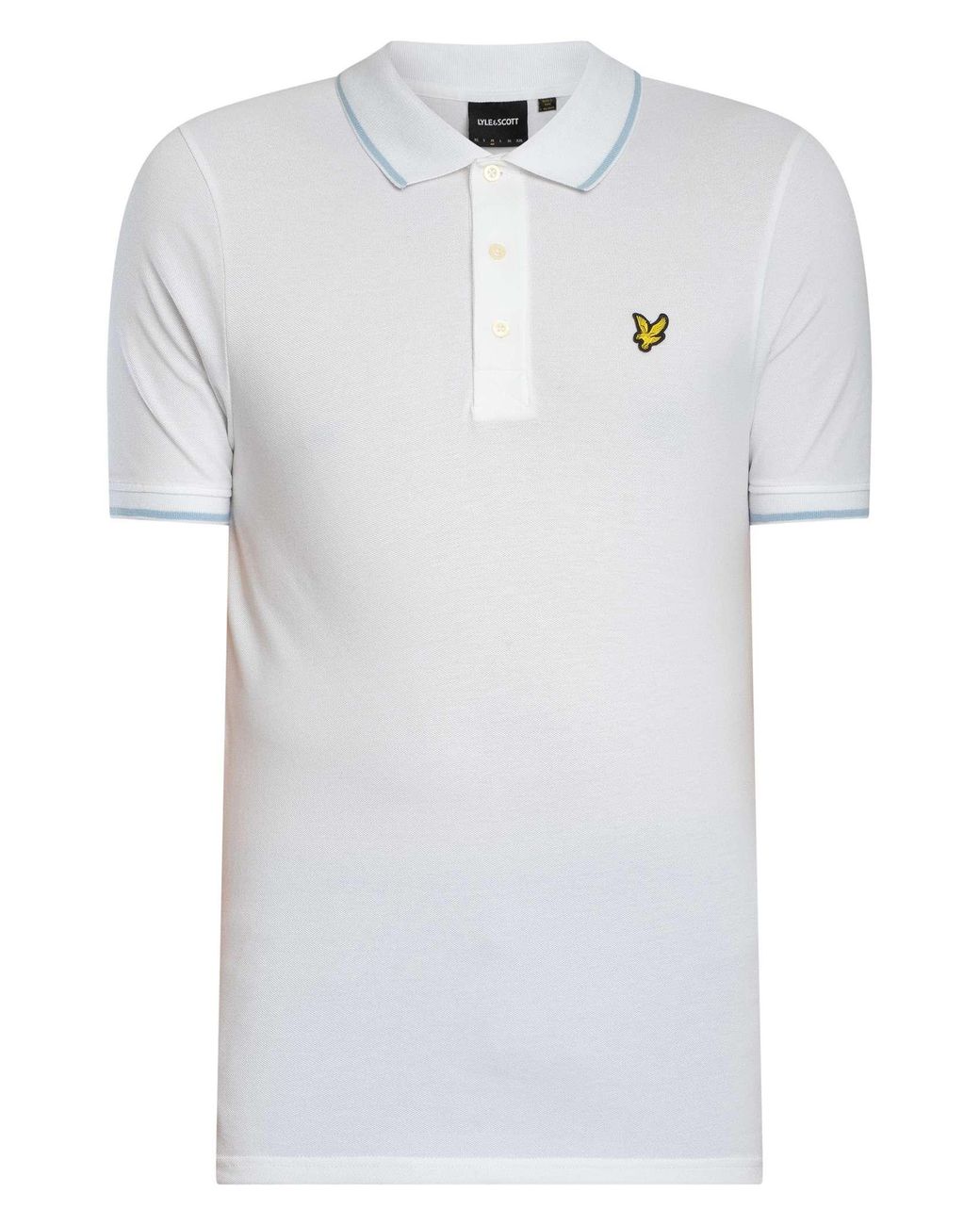Lyle & Scott White Tipped Polo Shirt for men