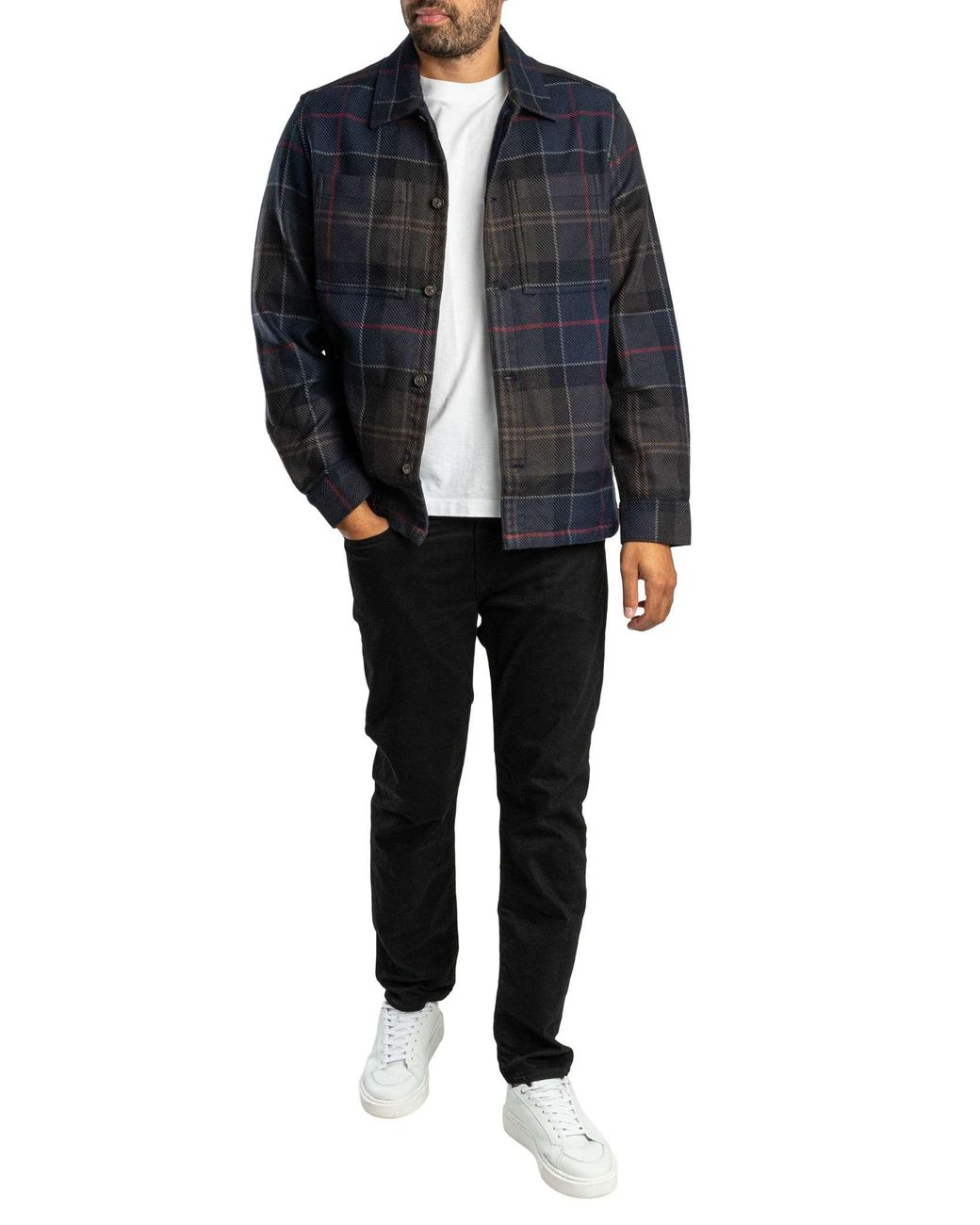 Barbour Blue Tartan Overshirt for men