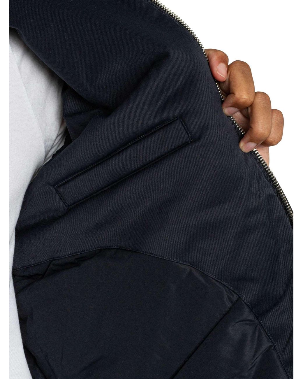 Lyle & Scott Blue Padded Hooded Zip Through Jacket for men