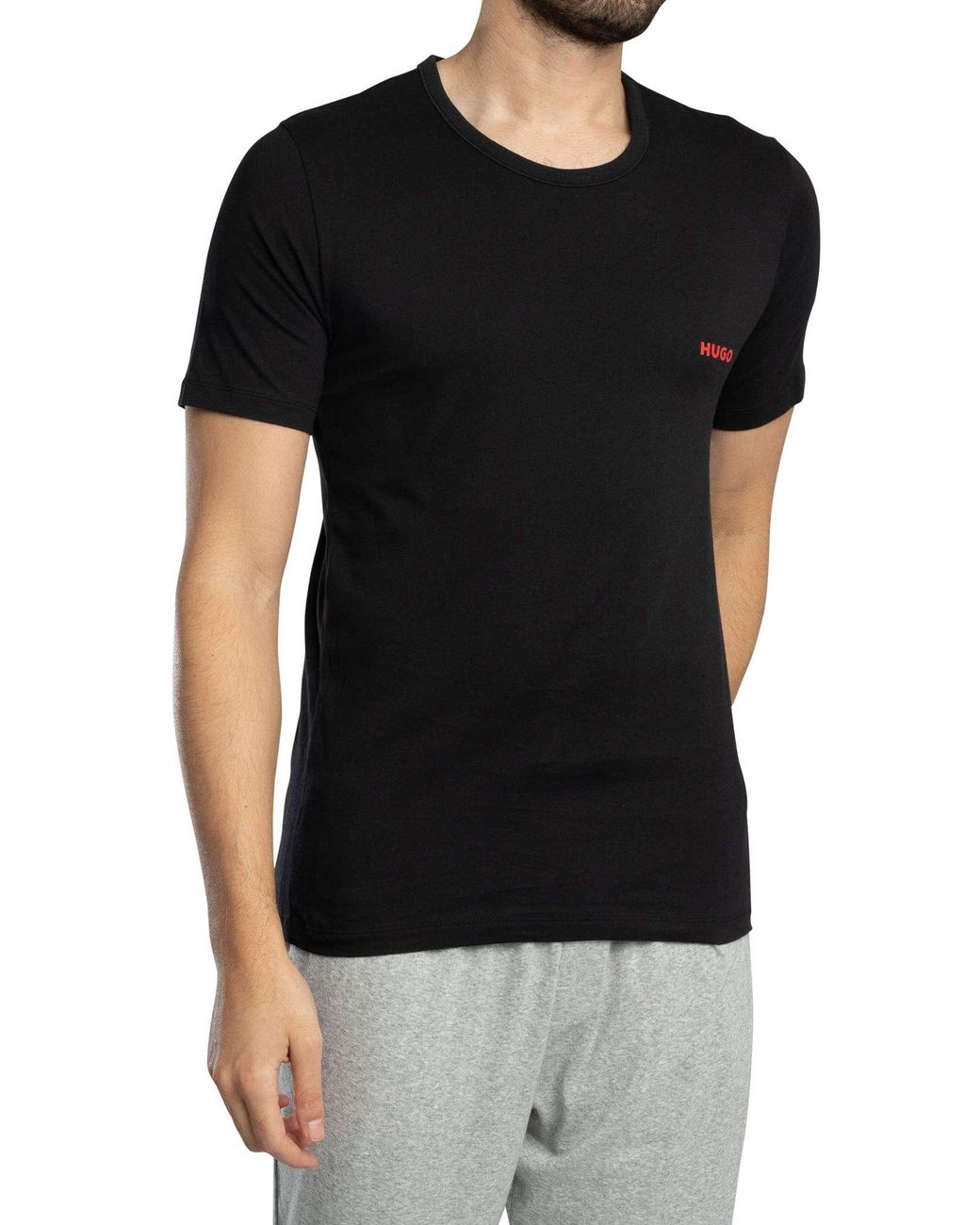 HUGO Black 3 Pack Lounge T-Shirts for men