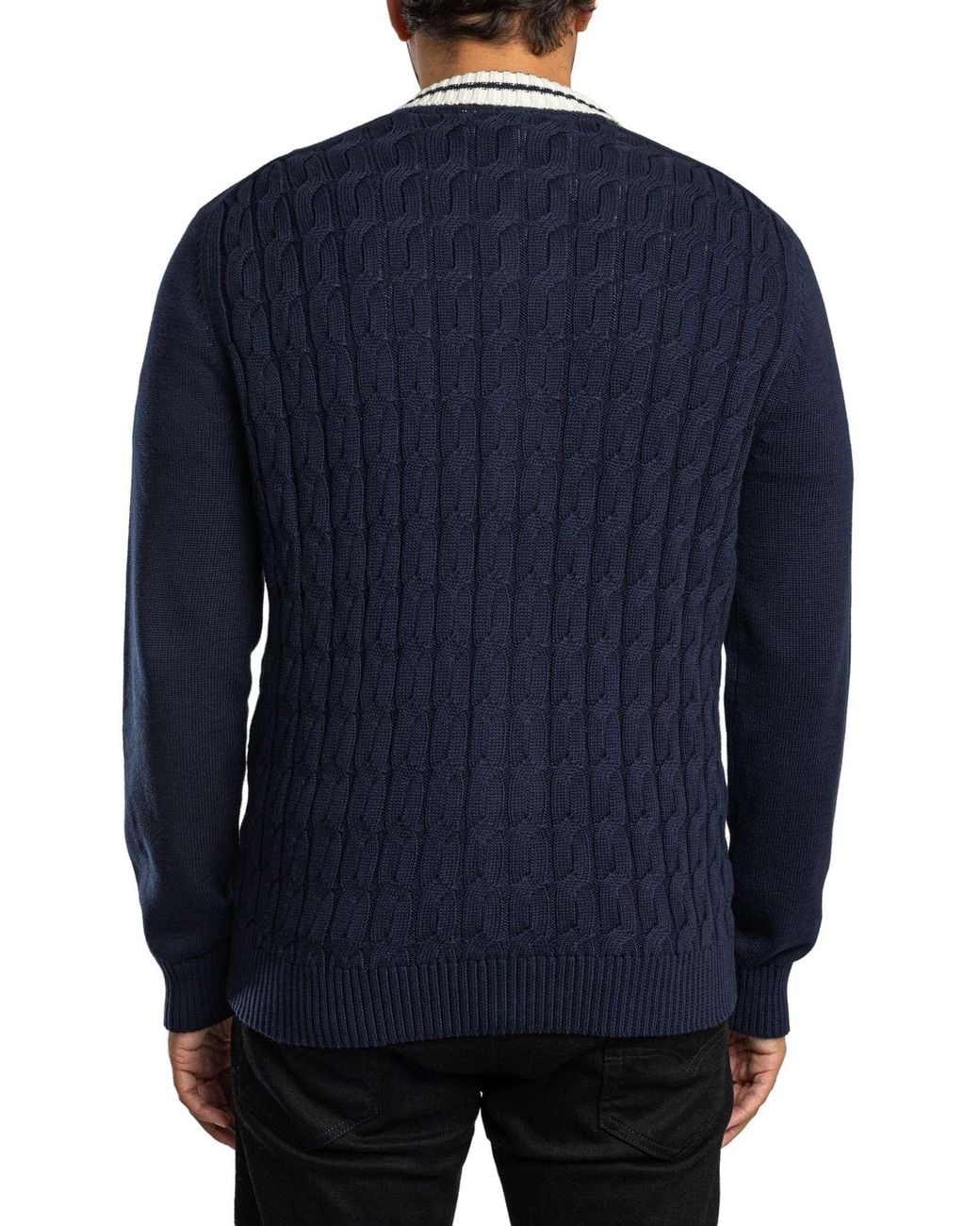 Sergio Tacchini Blue Brutta Knitted Cardigan for men