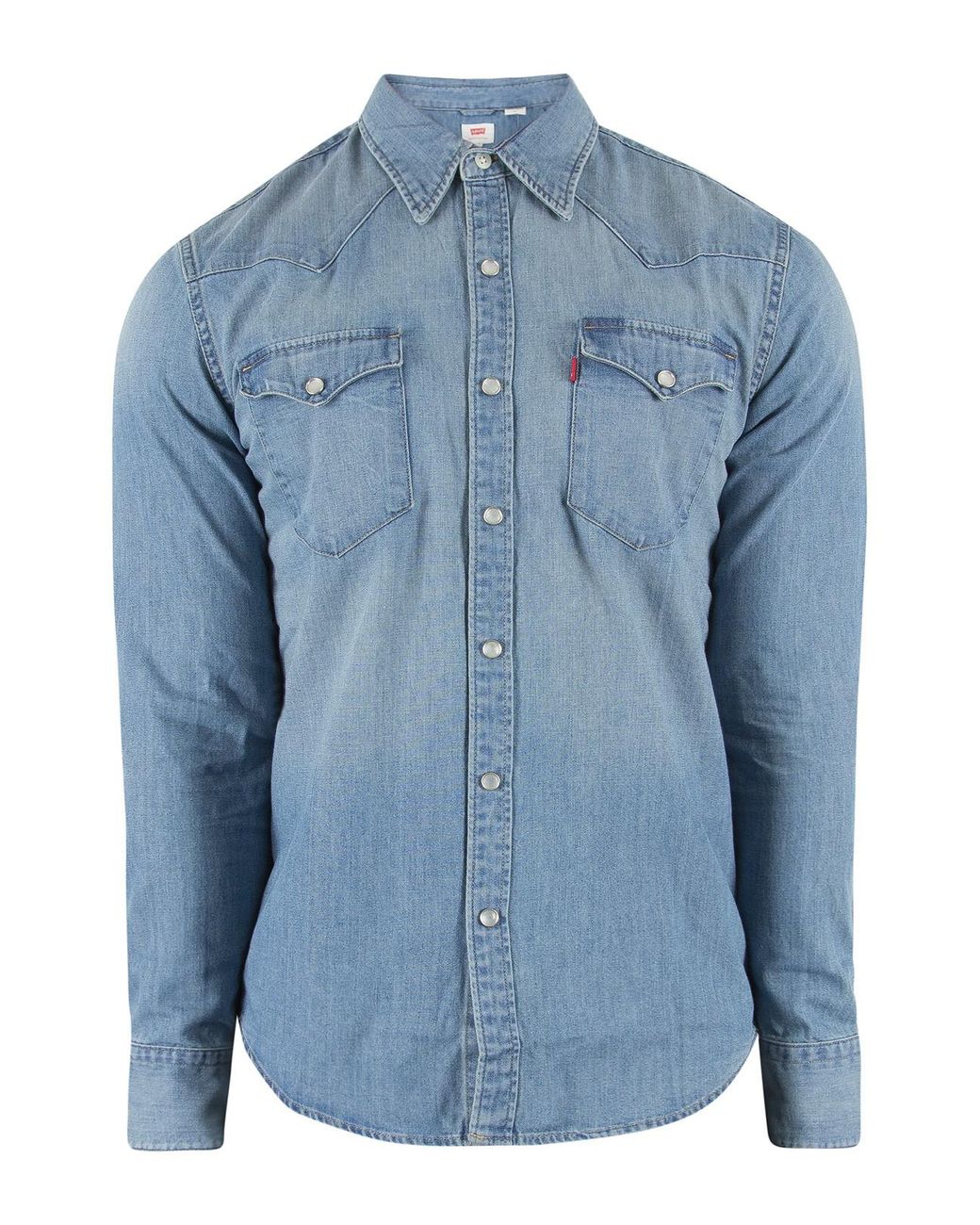 Levi's Red Cast Stone Barstow Western Denim Shirt for Men | Lyst