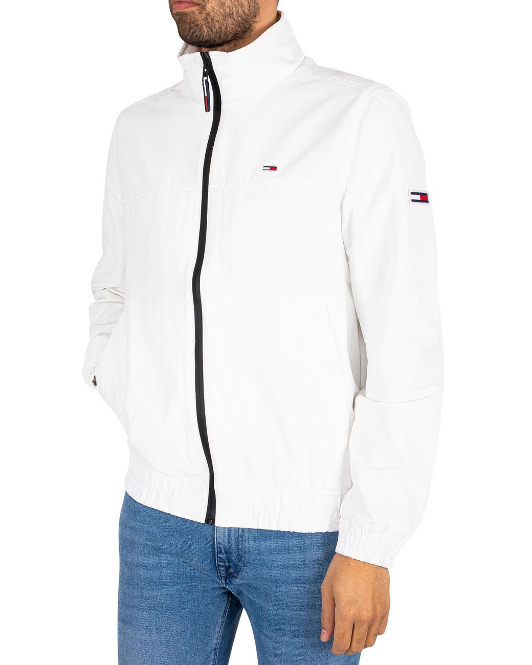 Tommy Hilfiger Seasonal Bomber Jacket in White for Men | Lyst