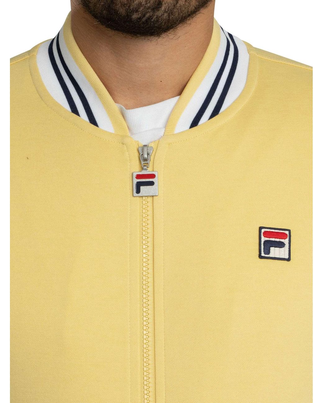 Fila Yellow Settanta Baseball Track Jacket for men