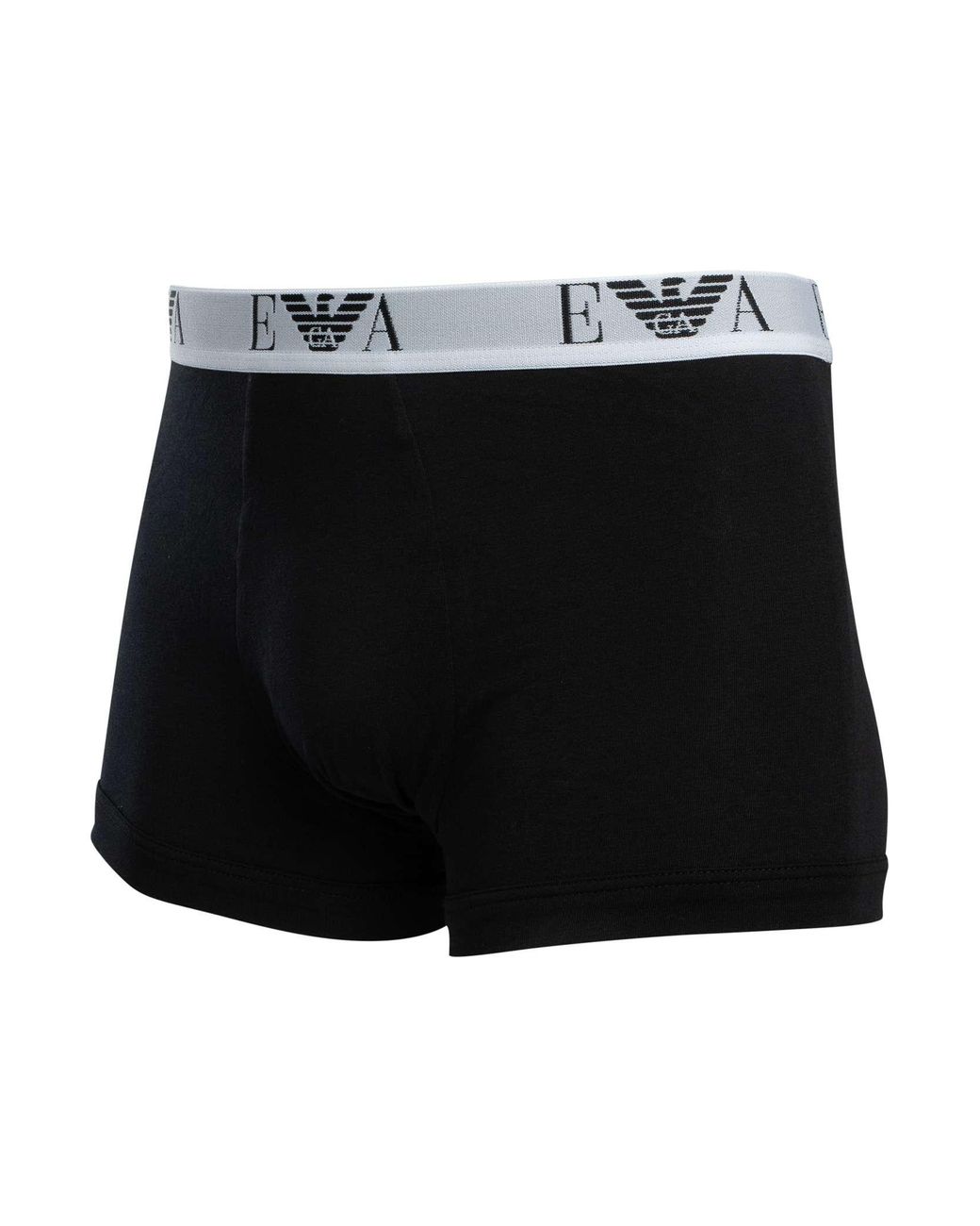 Emporio Armani Black 3 Pack Stretch Cotton Trunks for men