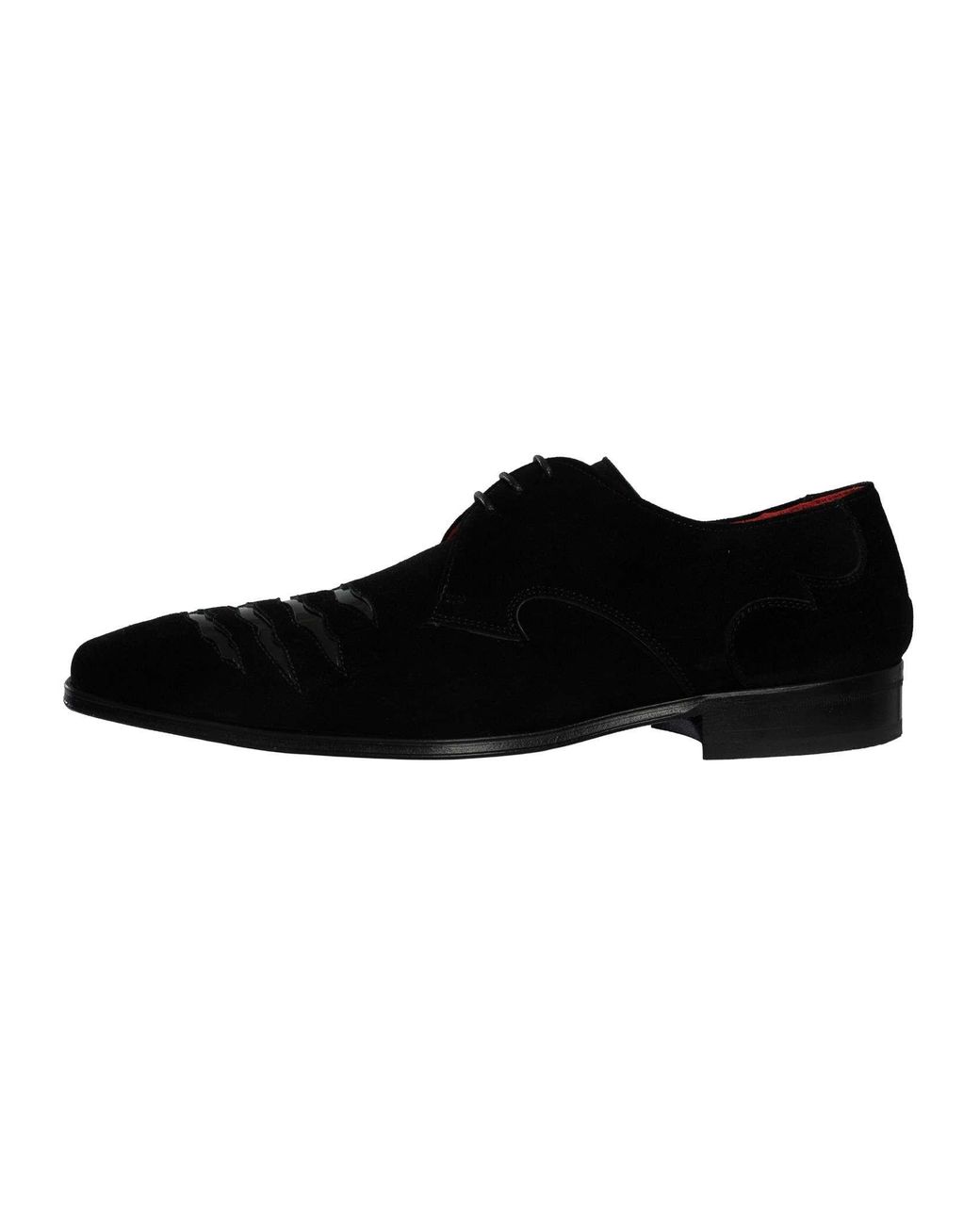 Jeffery West Black Rip Suede Brogue Shoes for men