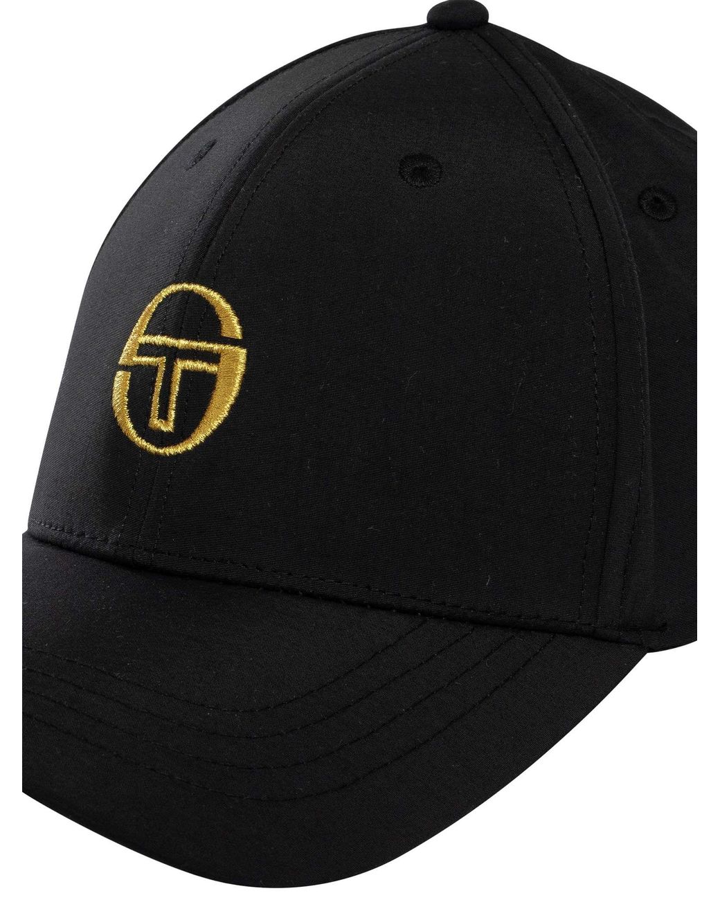Sergio Tacchini Black Marz Classic 6 Panel Cap for men