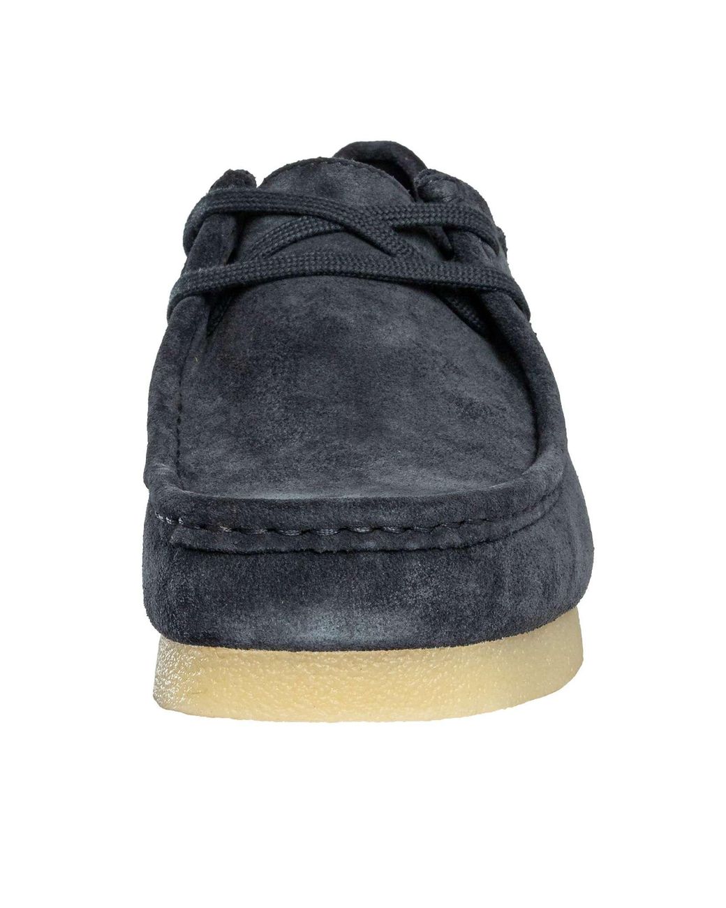 Clarks Blue Wallabee Evo Suede Shoes for men