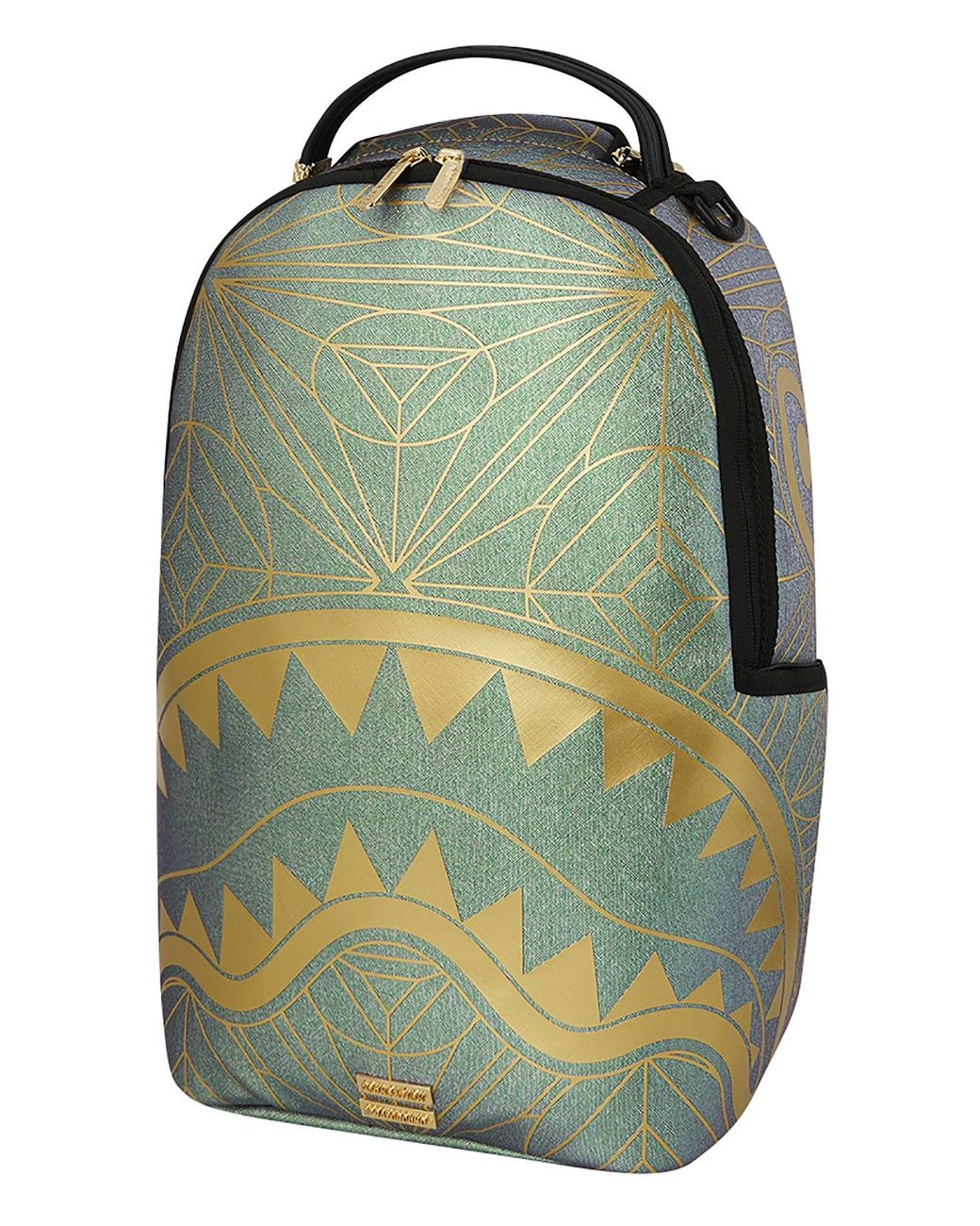 Sprayground Green 20l Foundation Crystal Iridescent Shark Backpack for men