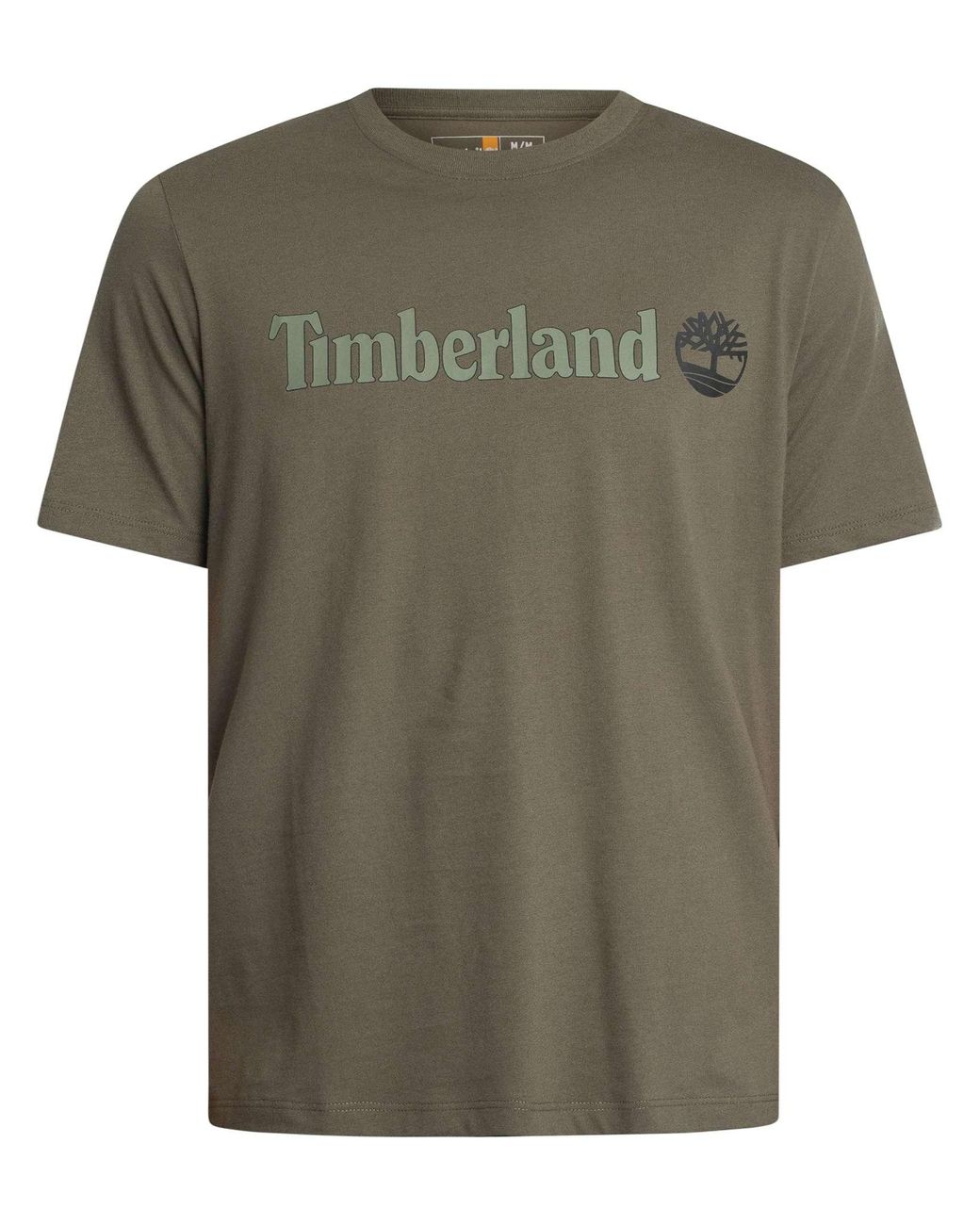 Timberland Green Linear Logo T-Shirt for men