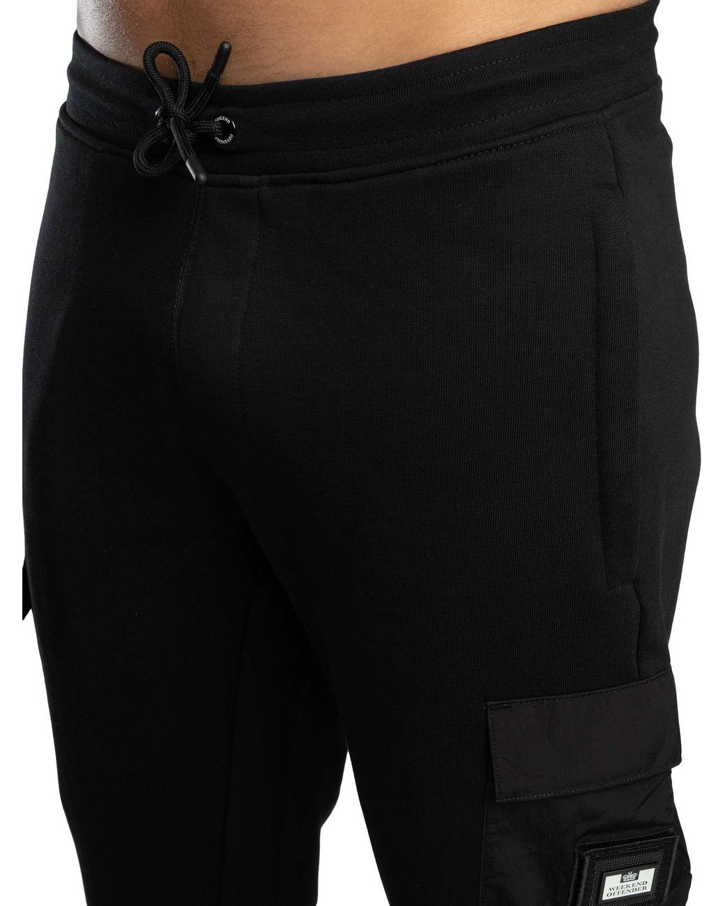 Weekend Offender Black Lippi Cargo Joggers for men