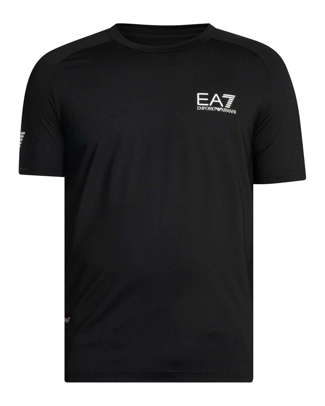 EA7 Black Ventus 7 Chest Logo T-Shirt for men