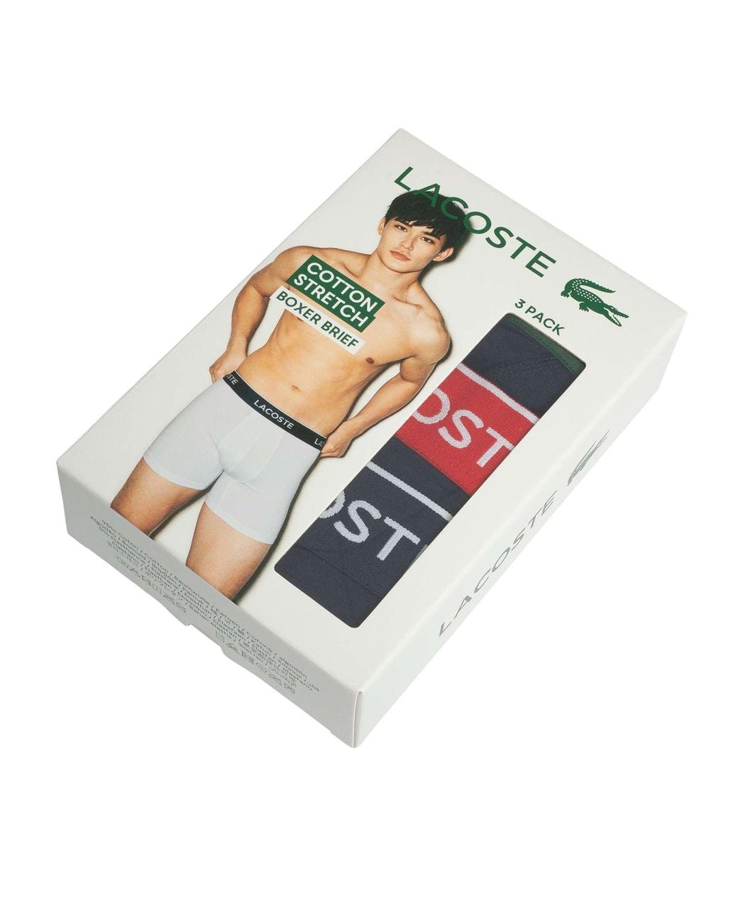 Lacoste Blue 3 Pack Boxer Briefs for men