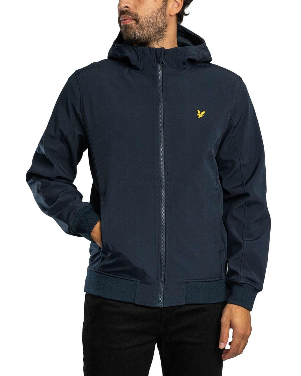 Lyle & Scott Blue Mesh Back Softshell Jacket for men