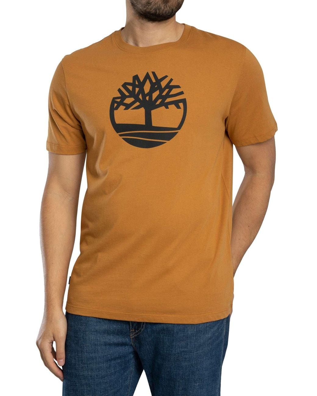 Timberland Orange Tree Logo T-Shirt for men