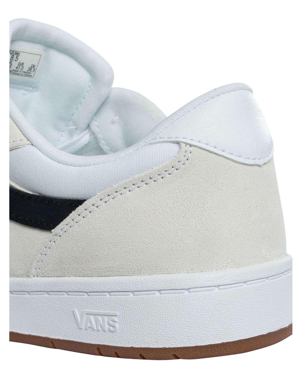 Vans White Ryland Ls Shoe | Retro Court Sneakers With Tennis Inspired Fashion Details for men