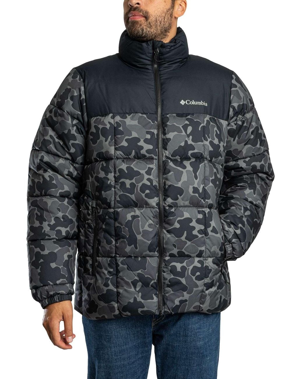 Columbia Gray Puffect Iv Printed Jacket for men