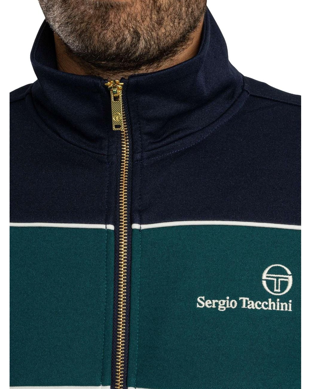 Sergio Tacchini Blue Spiga Track Jacket for men