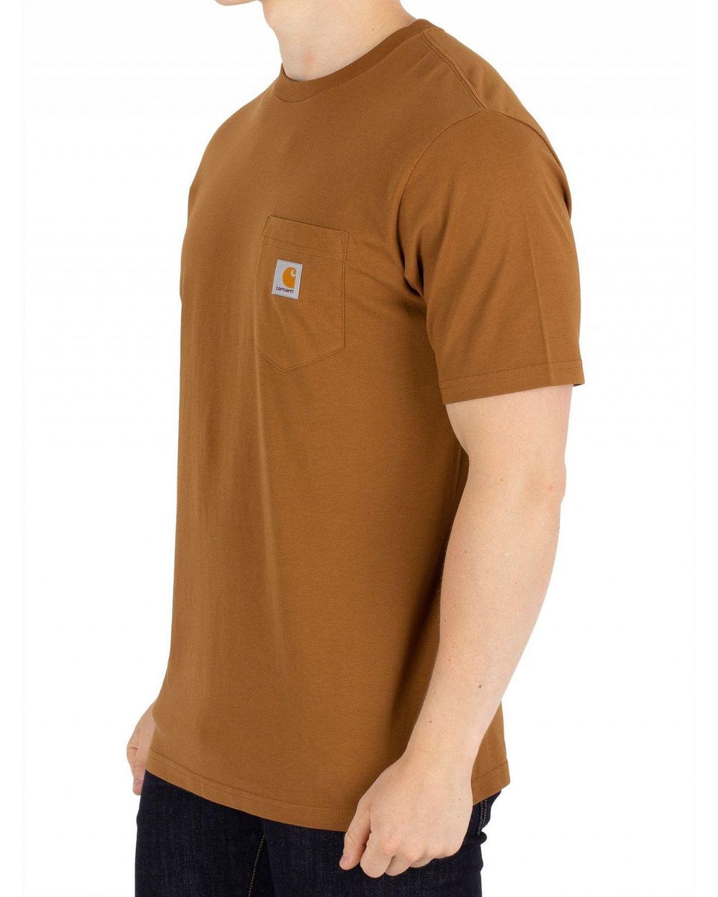 Cotton Hamilton Brown Pocket T-shirt 