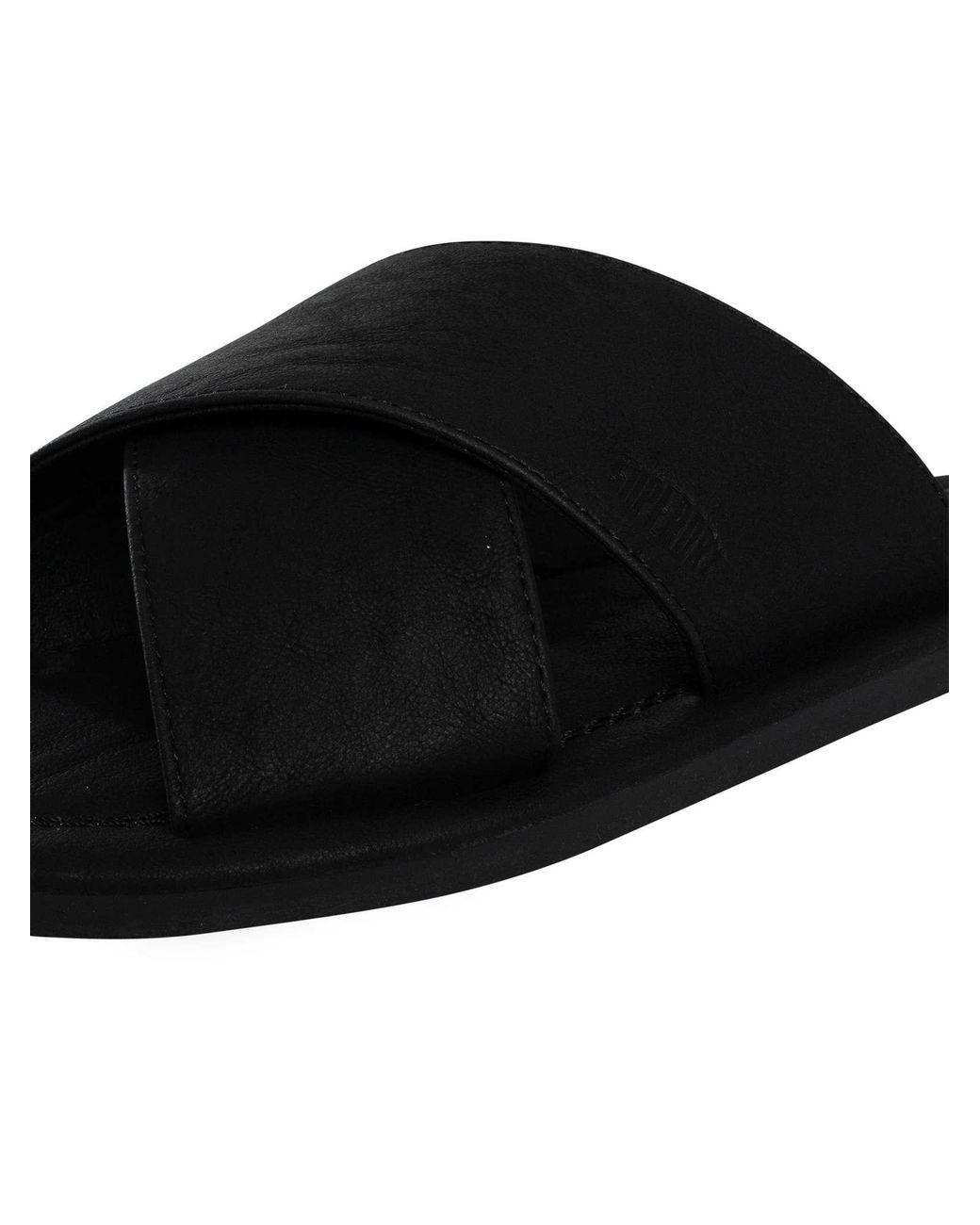 Superdry Black Vintage Cross Strap Sliders for men